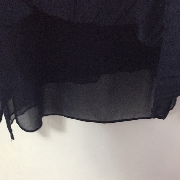 Zara Navy Blue Pleated Sleeveless Top/Blouse - Picture 9 of 9